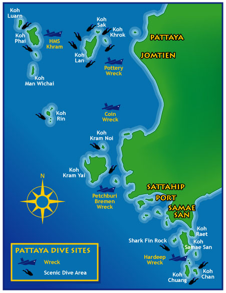 Dive sites in Pattaya